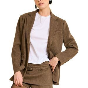 Line & Dot Womens  Belmont Blazer, Brown